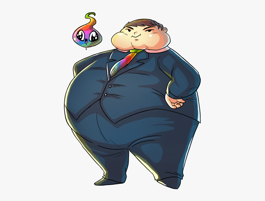 Short Clipart Fat - Fat Man In Suit Cartoon, Transparent Clipart