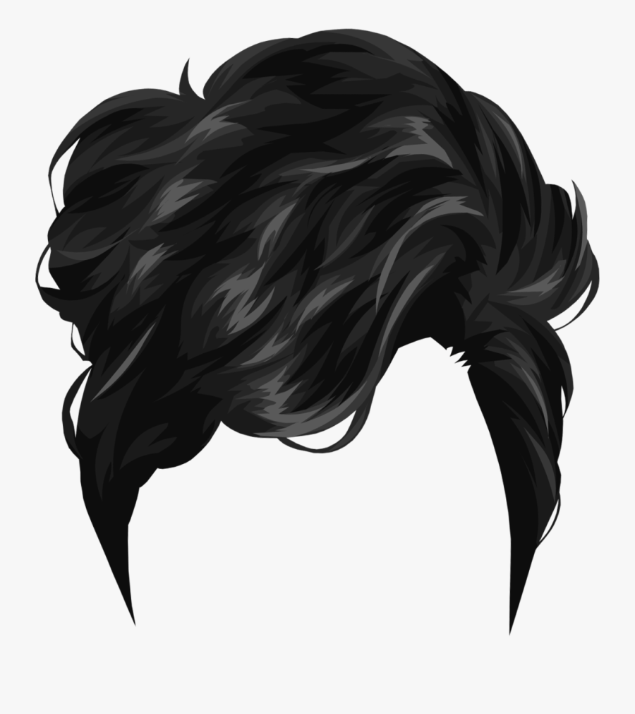 Black Hair Men Clipart - Vector Hair Png, Transparent Clipart