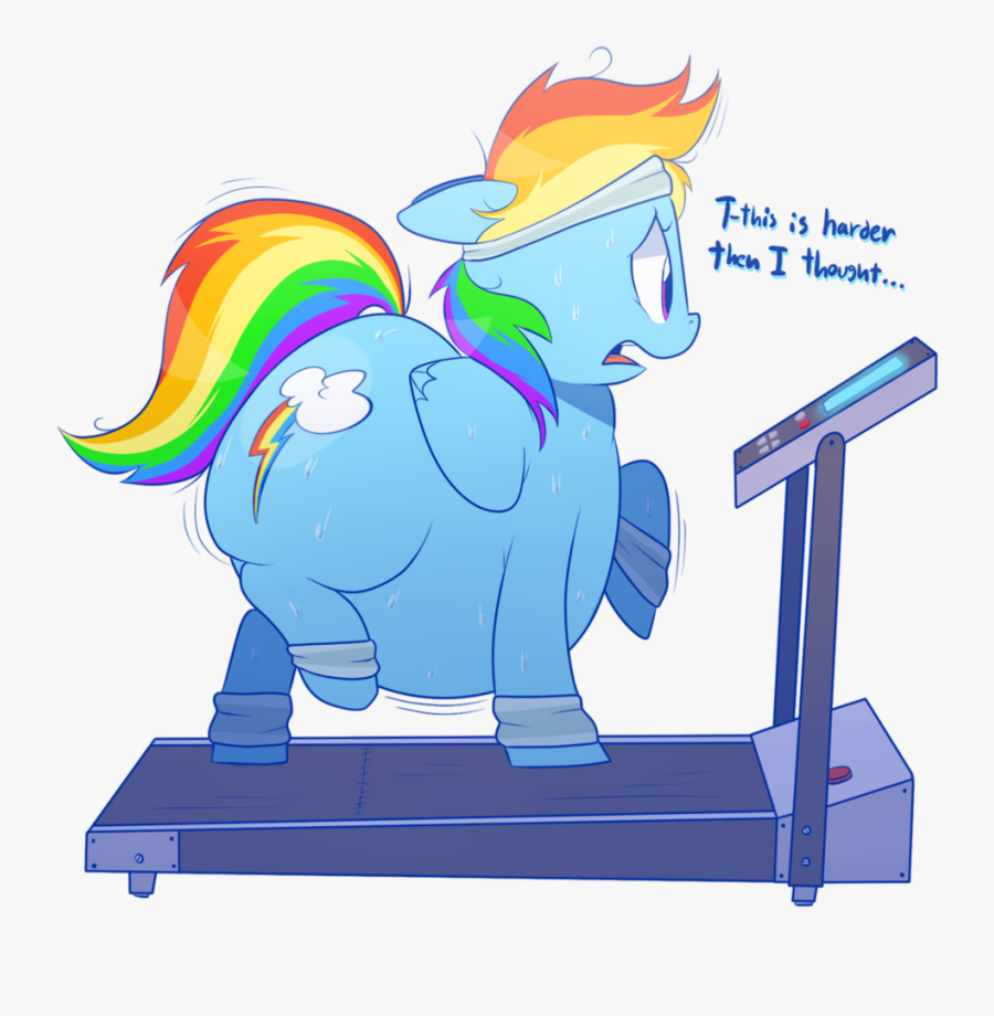 Treadmill Clipart Fat Exercise - Mlp Big Plot Huge Belly, Transparent Clipart