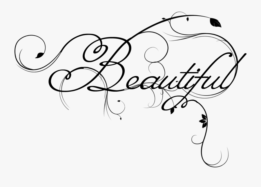 Word Beauty - Drawings Of The Word Beautiful, Transparent Clipart