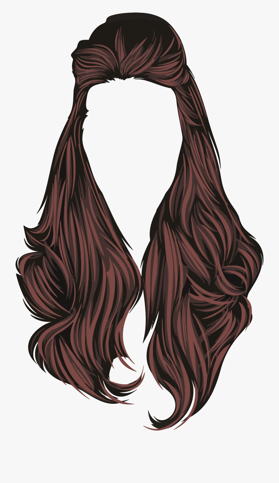 Female Hair - Adobe Illustrator Hair, Transparent Clipart