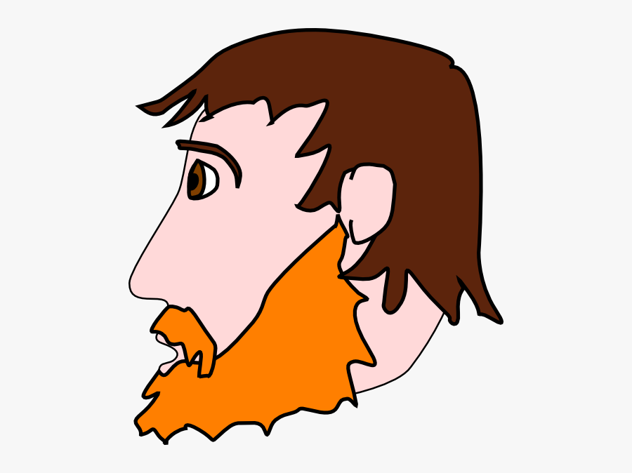 Man With Facial Hair Svg Clip Arts - Cartoon Adult Side Profile, Transparent Clipart