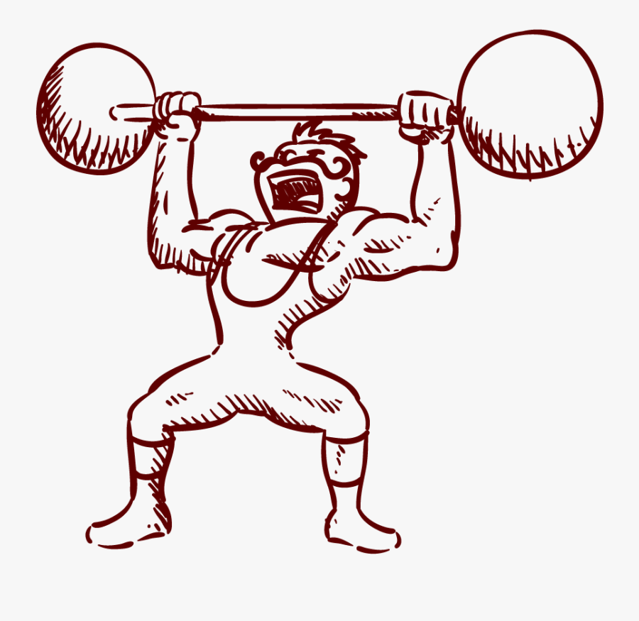 Weight Lifting Drawing At Getdrawings - Man Lifting Weights Drawing, Transparent Clipart