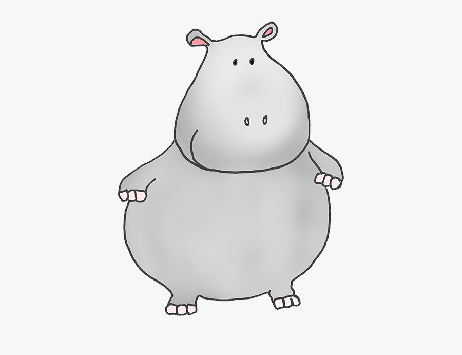 Fat Clipart Dinosaur - Transparent Background Hippo Clipart, Transparent Clipart
