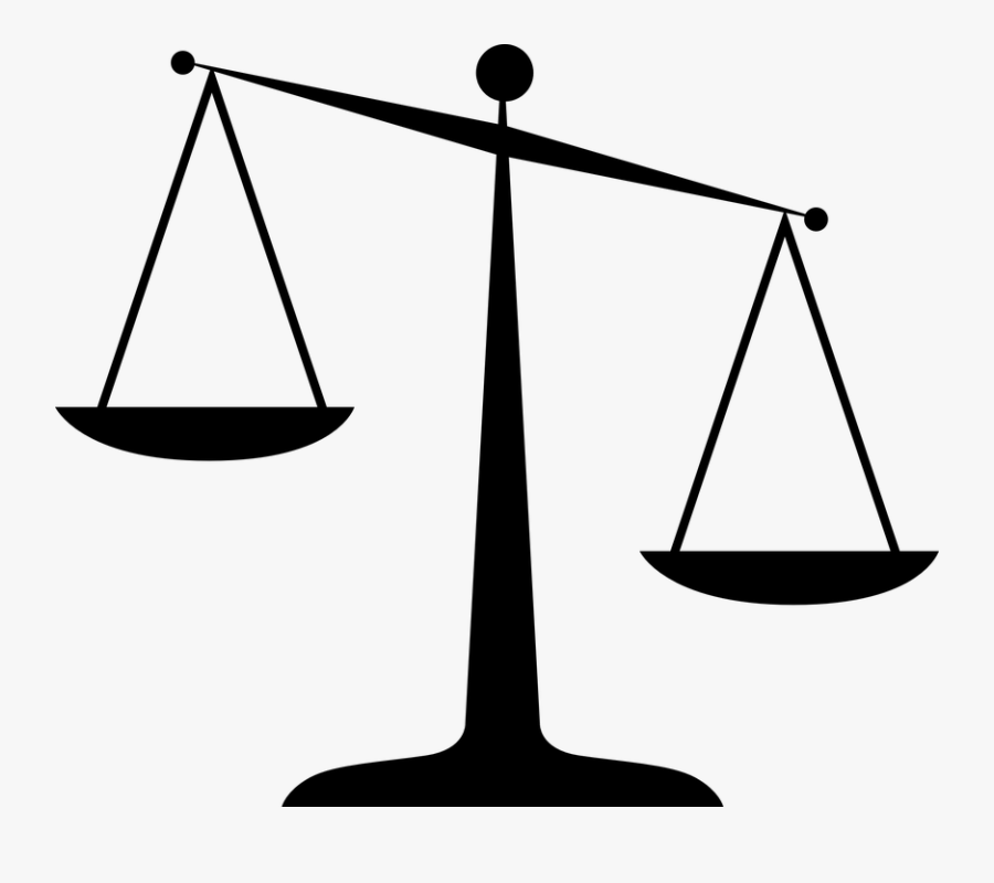 Justice Silhouette Scales Law Measurement Weight - Scales Of Justice, Transparent Clipart