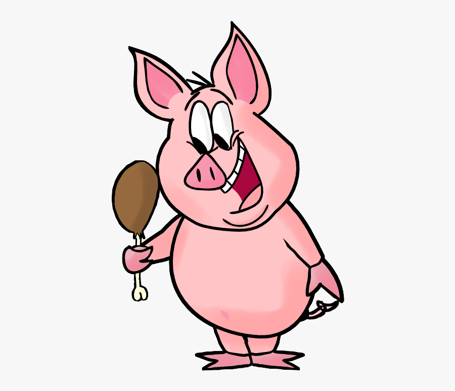 Fat Pig Colored By Cartoonsbykristopher On Clipart - Cartoon Fat Pig, Transparent Clipart