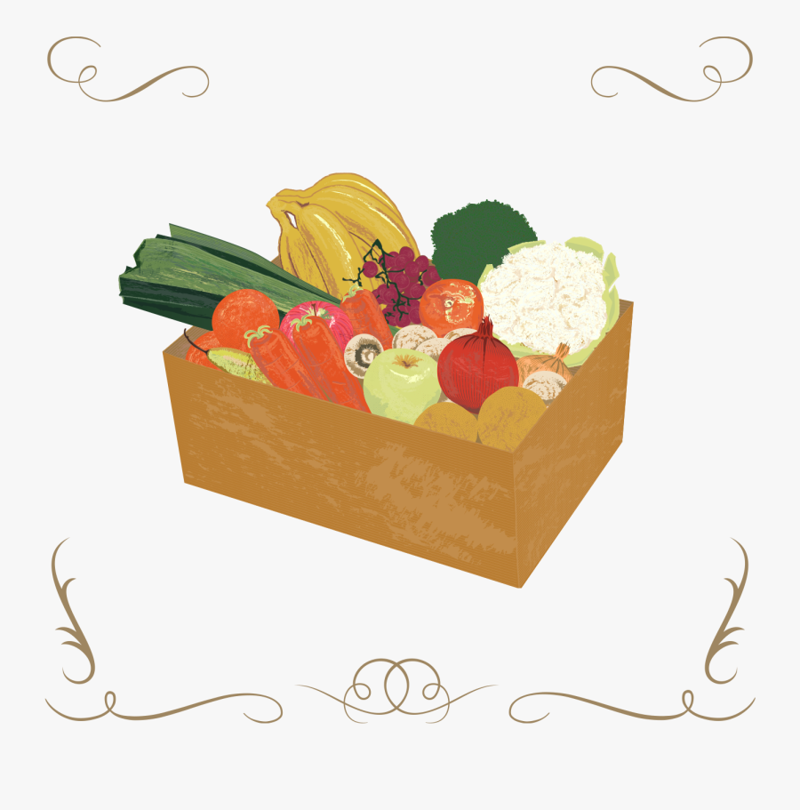 Clip Art Vegetable Boxes, Transparent Clipart