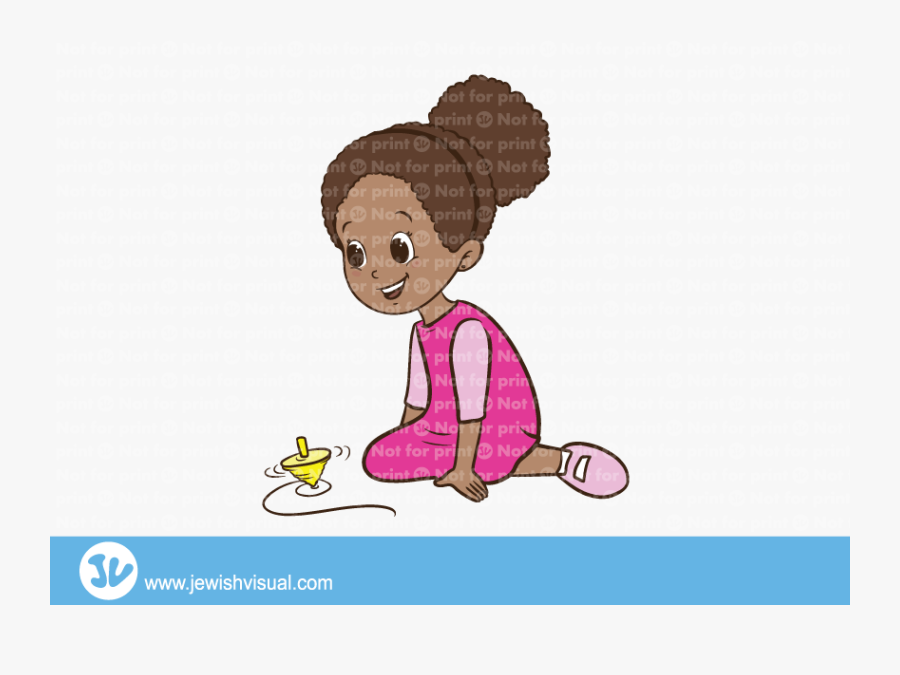 ילדה משחקת בסביבון - ילדים משחקים בסביבונים, Transparent Clipart