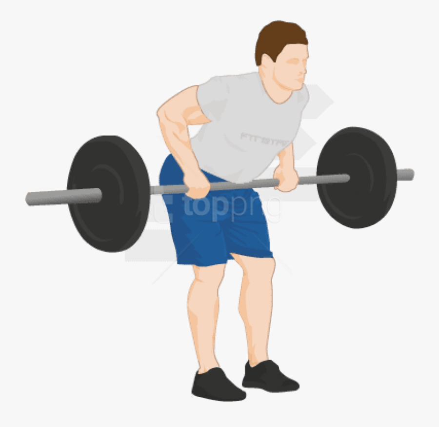 Download Bent Barbell Clipart Png Photo - Bent Over Row Png, Transparent Clipart