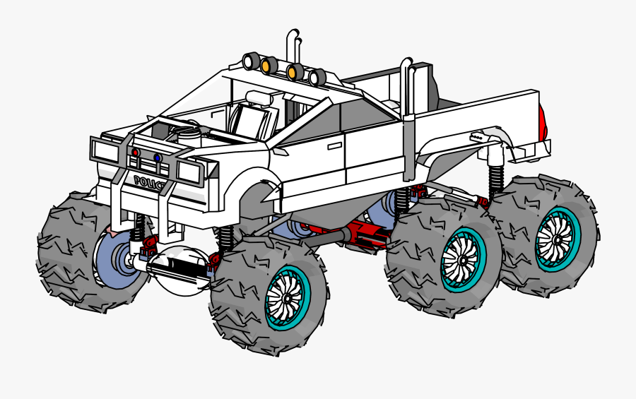 Linkin Park Monster Police Truck Clipart Png - Off-road Vehicle, Transparent Clipart