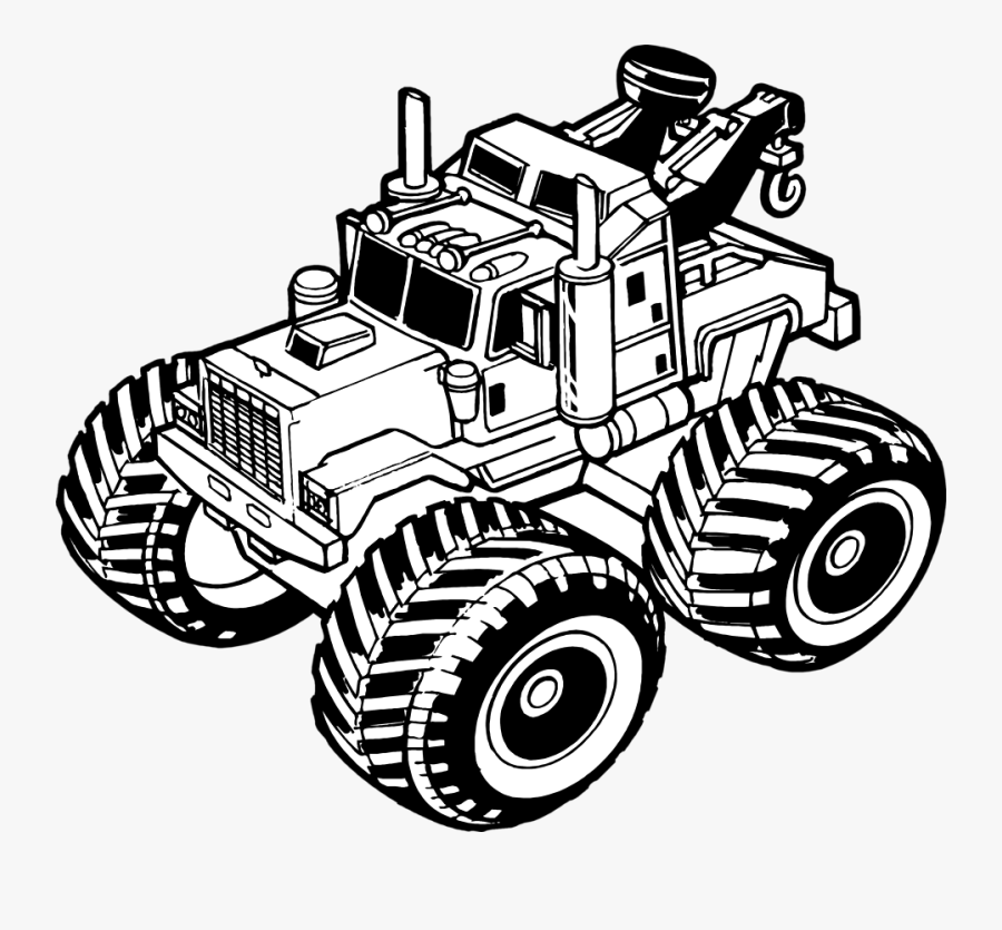 Tow Truck No Background Clipart Clipartfest - Toy Truck Clipart Black And White, Transparent Clipart