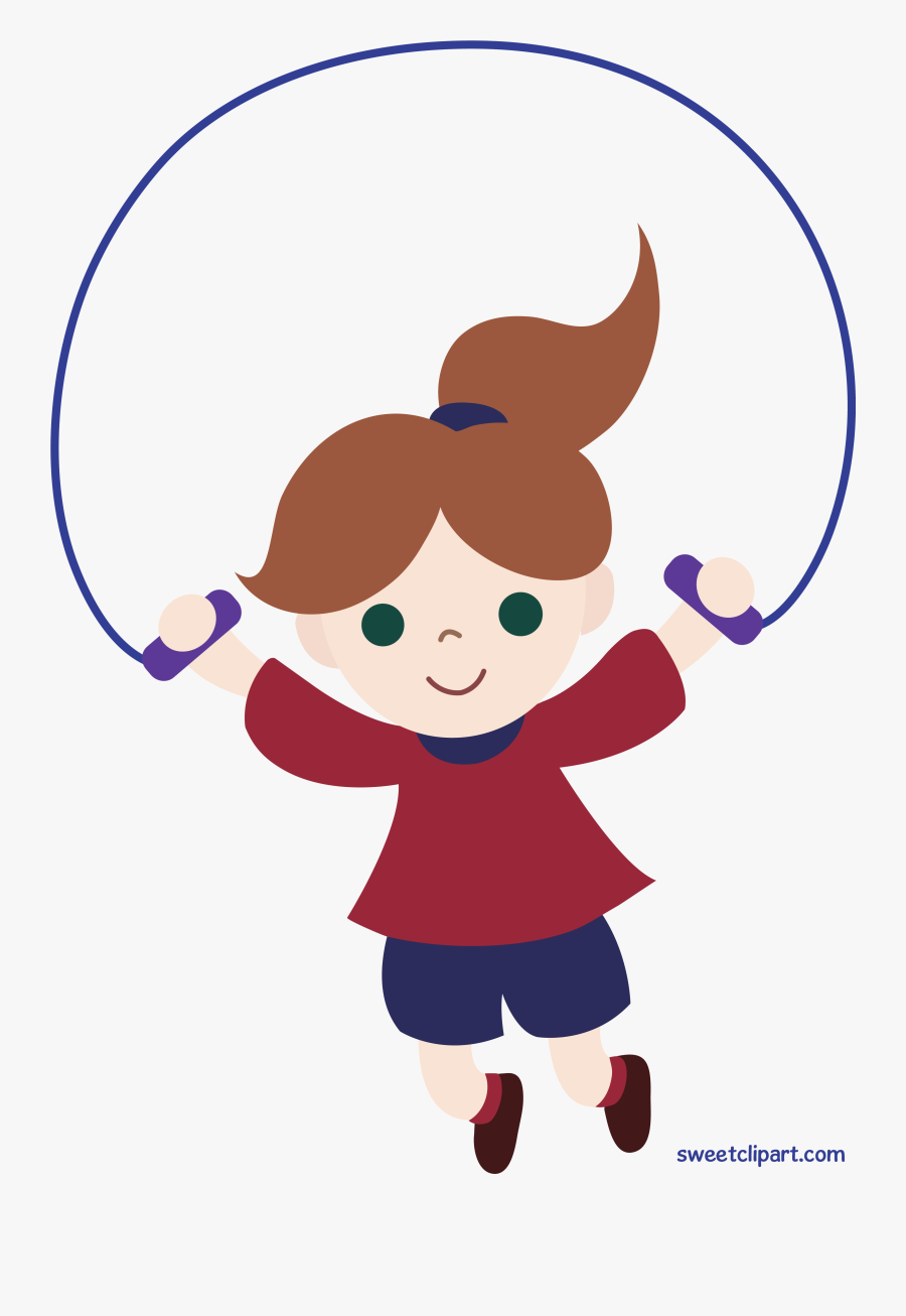 Graphic Black And White Download Girl Jumping Rope - Clip Art Jump Rope, Transparent Clipart