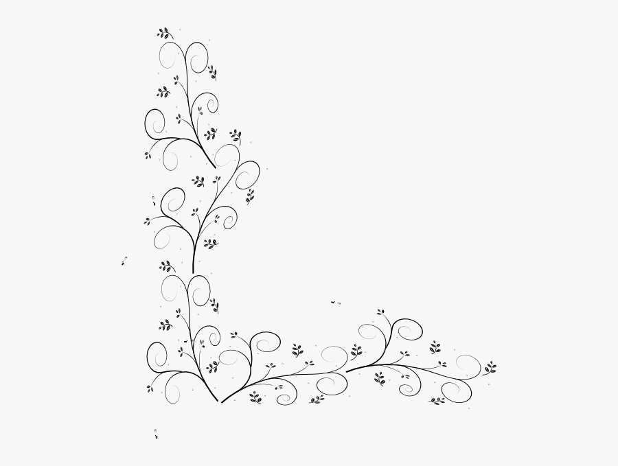 Clip Art Leaf Border Clipart Black And White - Autumn Leaves Border Black And White, Transparent Clipart