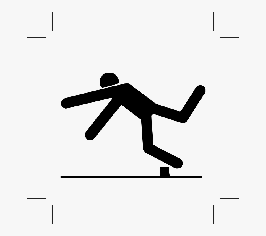Falling Clipart Tripping - Transparent Stick Figure Falling, Transparent Clipart