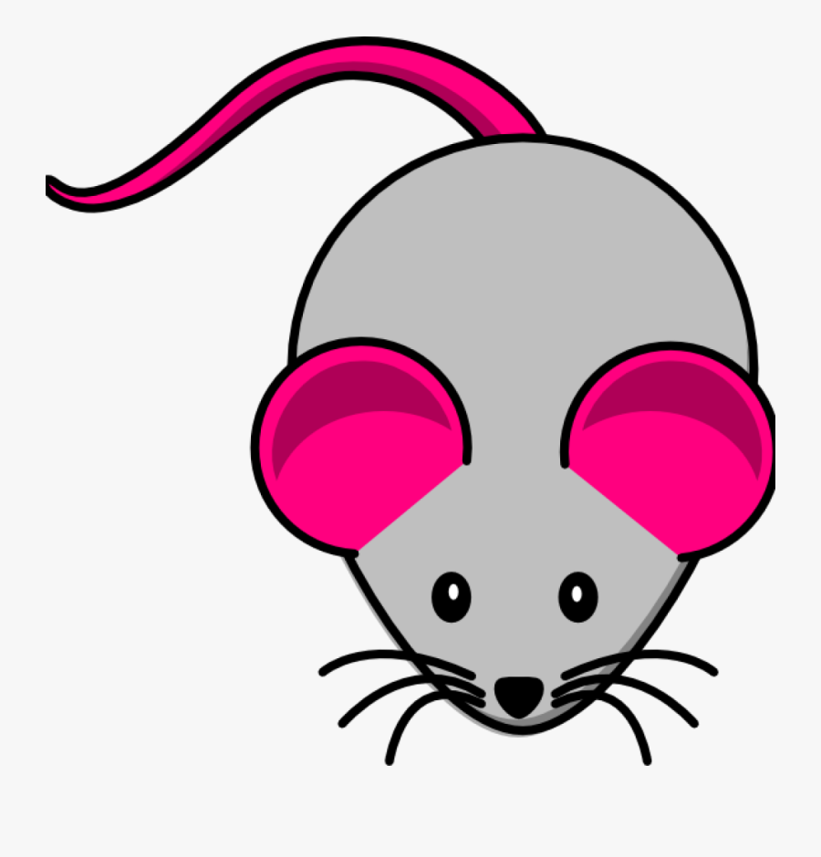 Grey Pink Mouse Clip Art - Mouse Clipart, Transparent Clipart