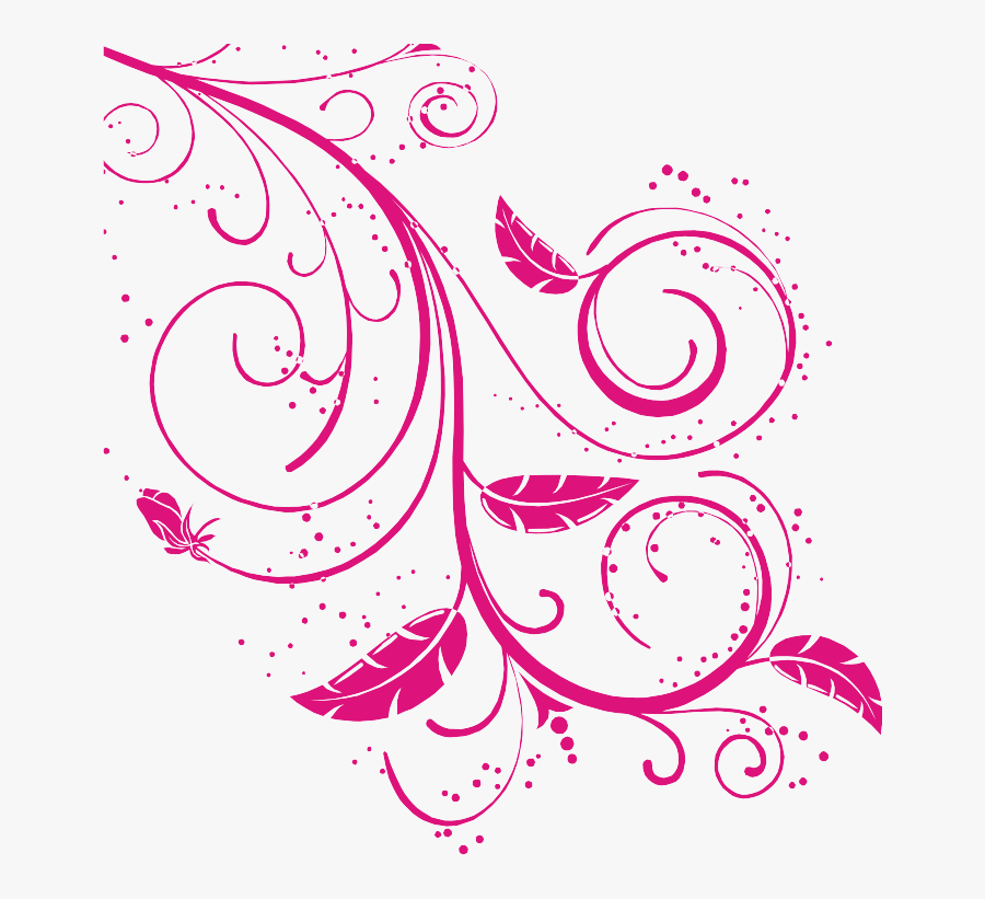 Vector Swirl Designs - Flower Border , Free Transparent Clipart