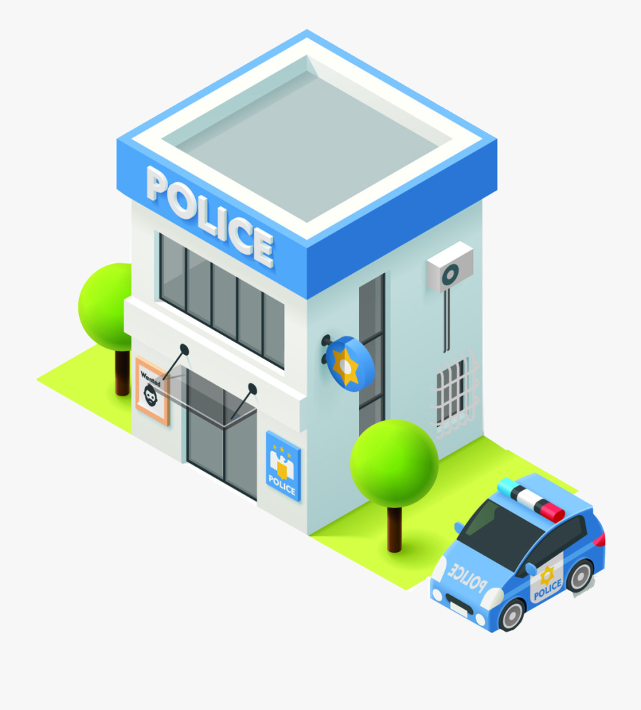 Clip Art Police Station Clip Art - Police Station Cartoon Png, Transparent Clipart