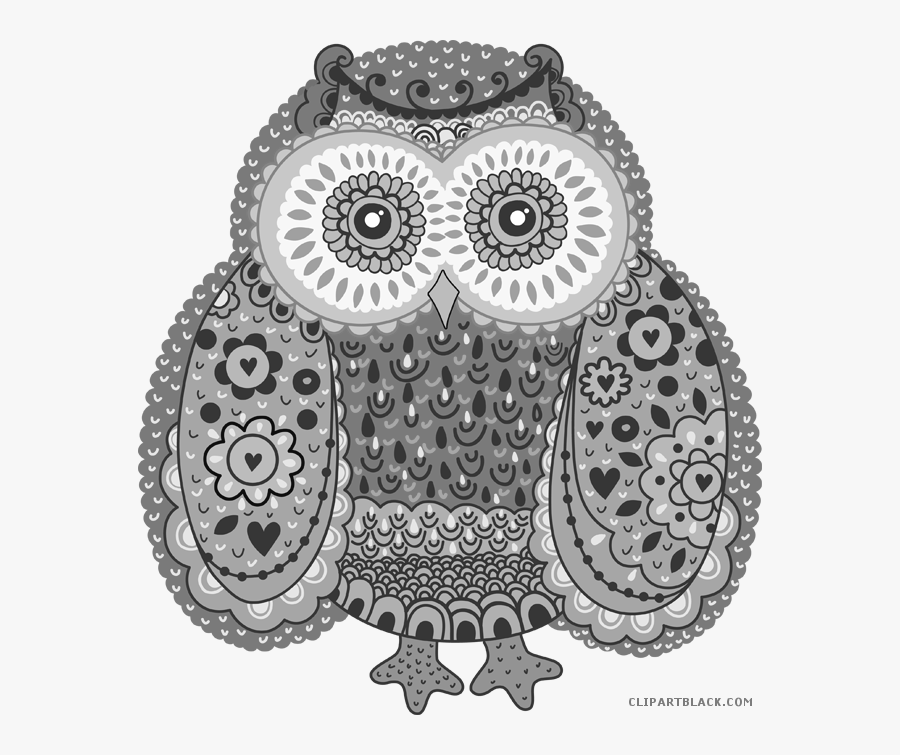Owl Clipart Autumn - Fall Clipart Black And White, Transparent Clipart