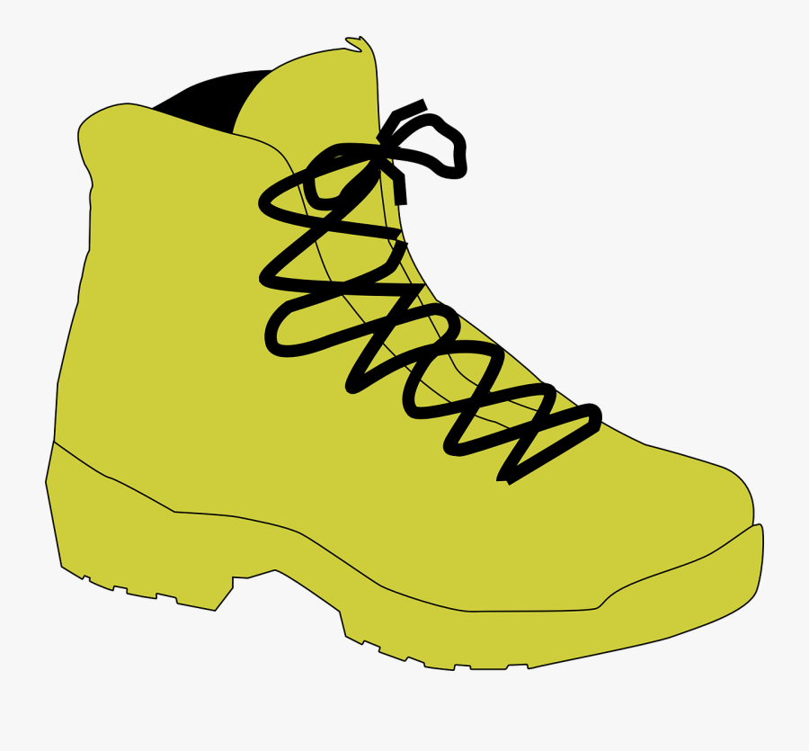 Hiking Boots Clipart Black And White, Transparent Clipart