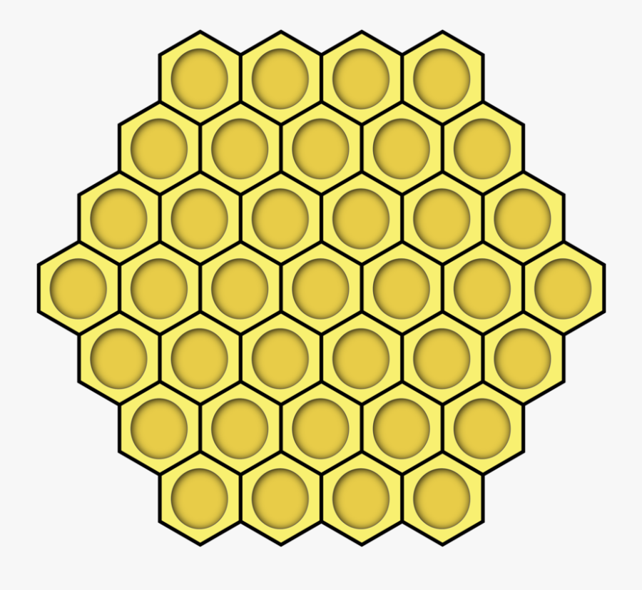 Honeycomb, Honey, Honey Bees, Comb, Yellow, Hexagon - Clip Art Hexagon Bee Hive, Transparent Clipart