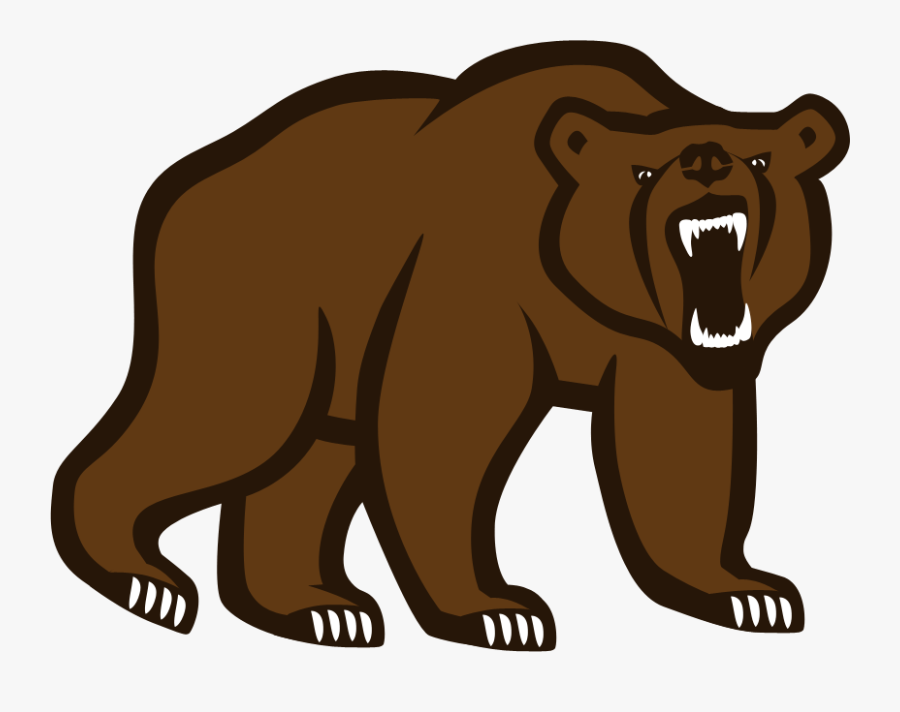 Grizzly Bear Clipart Aggressive Bear - Bear Standing Up Clipart, Transparent Clipart