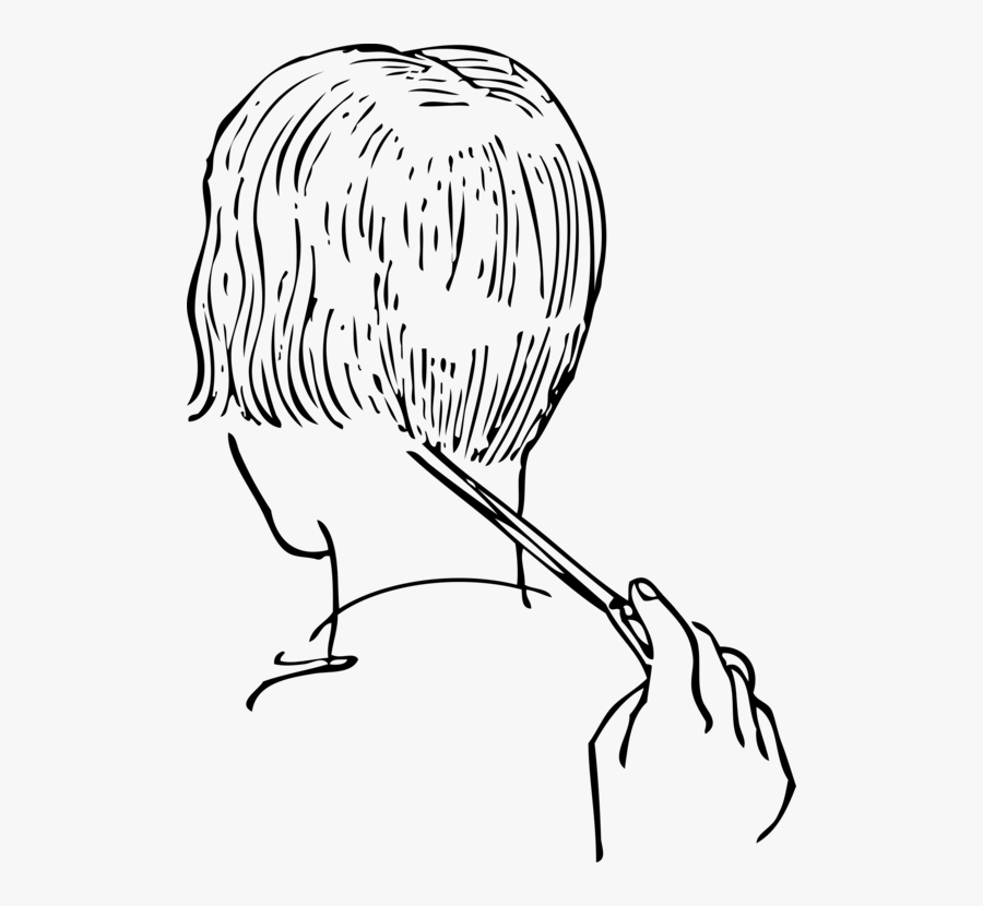 Monochrome Photography,beak,plant - Outline Pictures Of Cutting Hair, Transparent Clipart