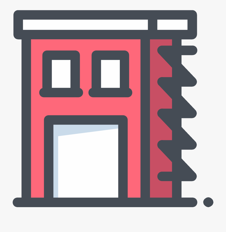 Fire Station Icon, Transparent Clipart