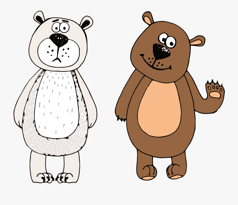 Brown Bear Grizzly Bear - Hình Con Gấu Nâu Hoạt Hình, Transparent Clipart