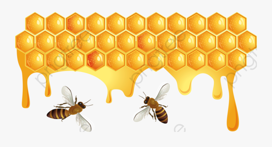 Bees And Honeycomb - Clipart Honeycomb, Transparent Clipart
