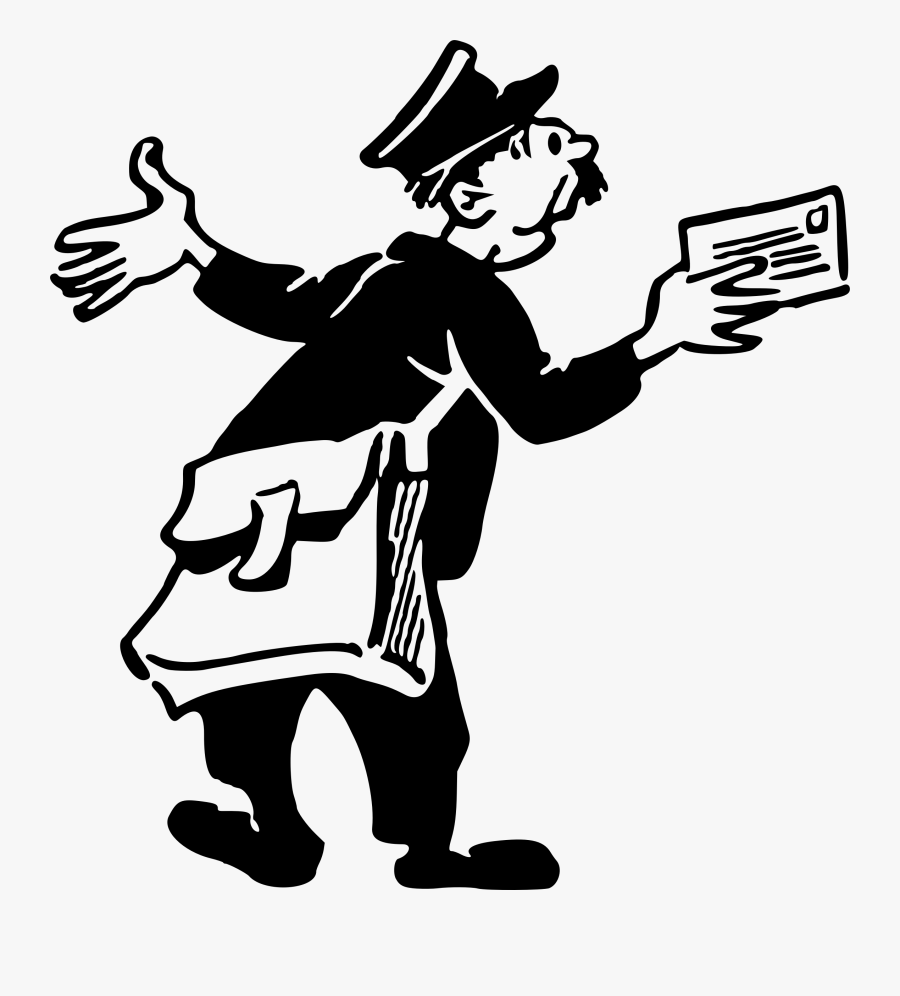 Human Behavior,silhouette,line Art - Mailman Transparent, Transparent Clipart