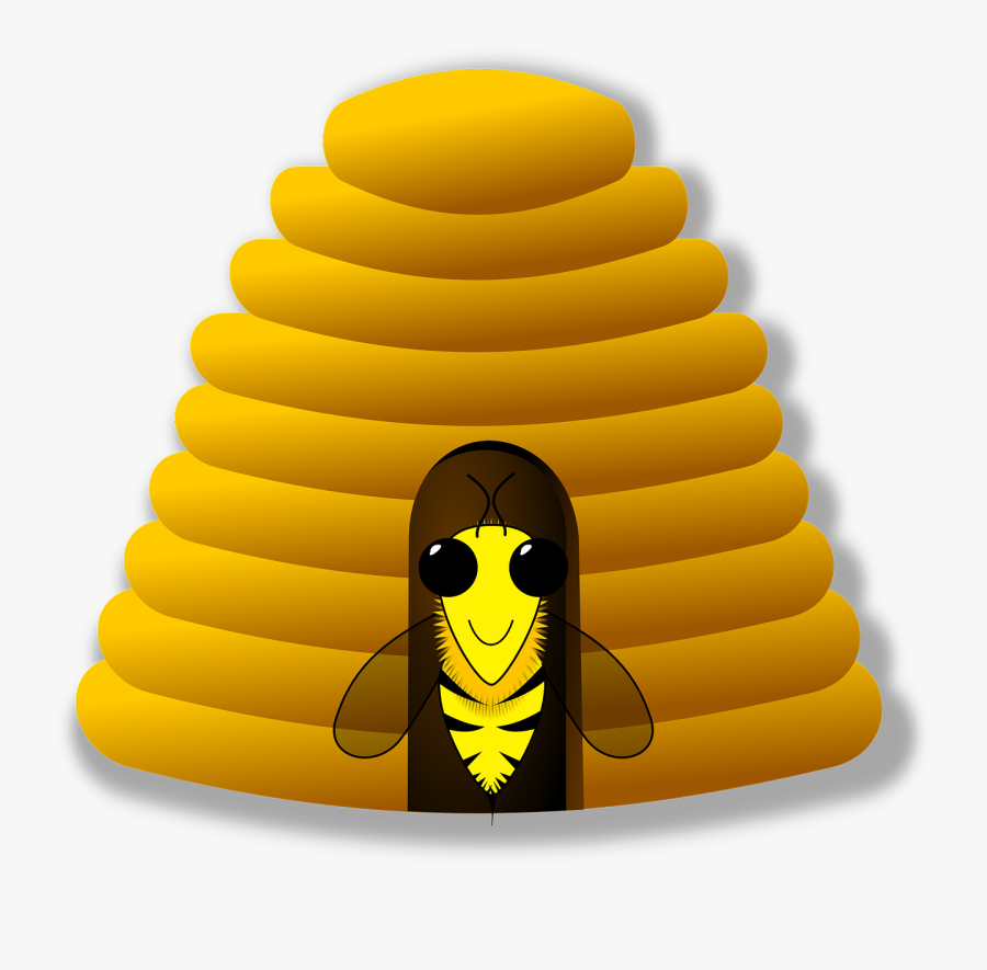 Best Beehive In A Tree Cartoon Large, Transparent Clipart