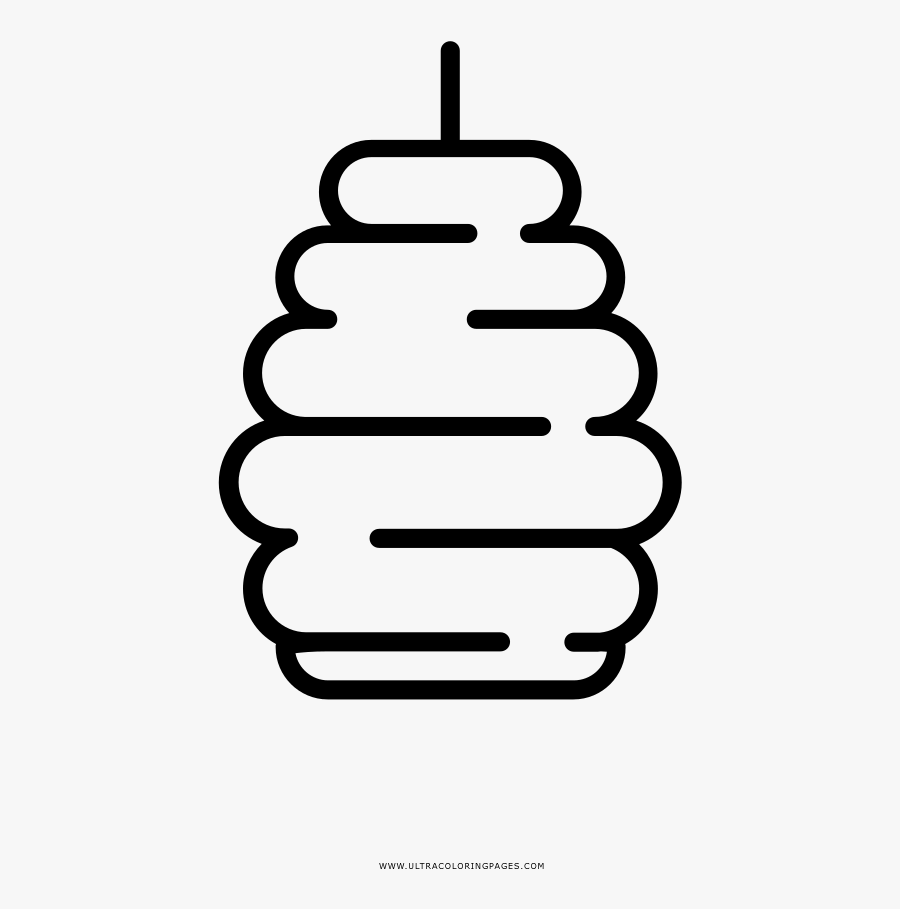 Beehive Coloring Page, Transparent Clipart