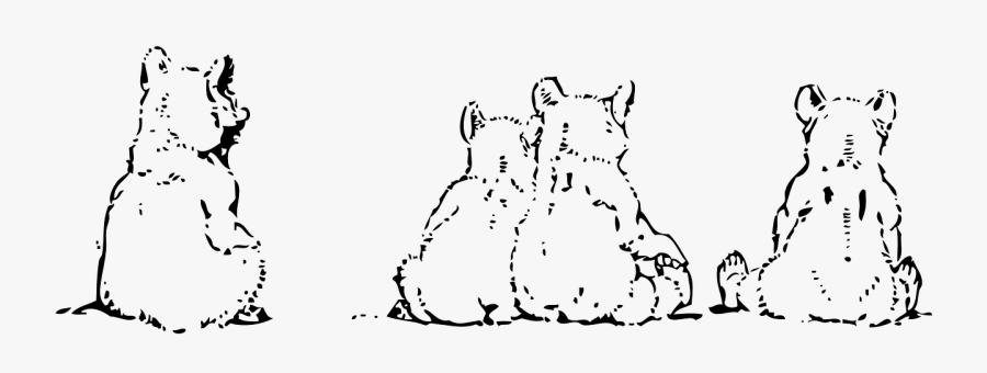 Transparent Grizzly Bears Clipart - Grizzly Bear Cub Outline, Transparent Clipart