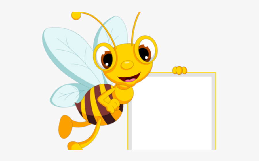 Bee Clipart With Frame, Transparent Clipart