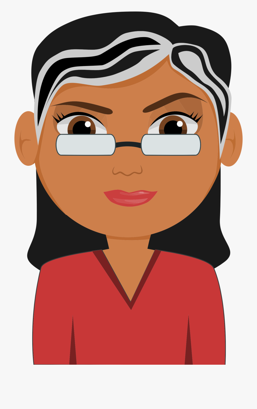 Teacher Bookworm Glasses Prof - Woman With Glasses Cartoon, Transparent Clipart