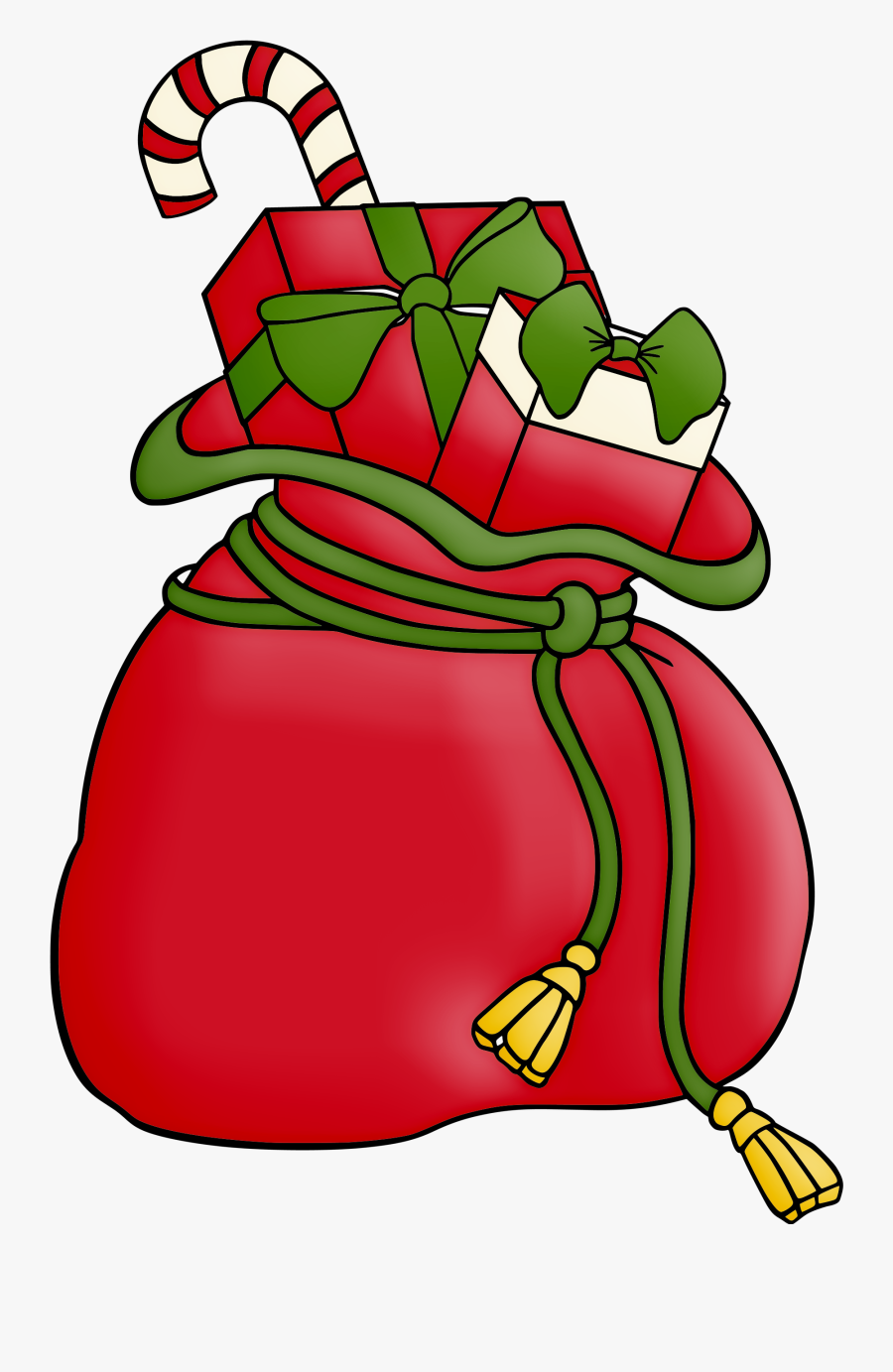Christmas Clip Art - Sack Mit Geschenken Clipart, Transparent Clipart