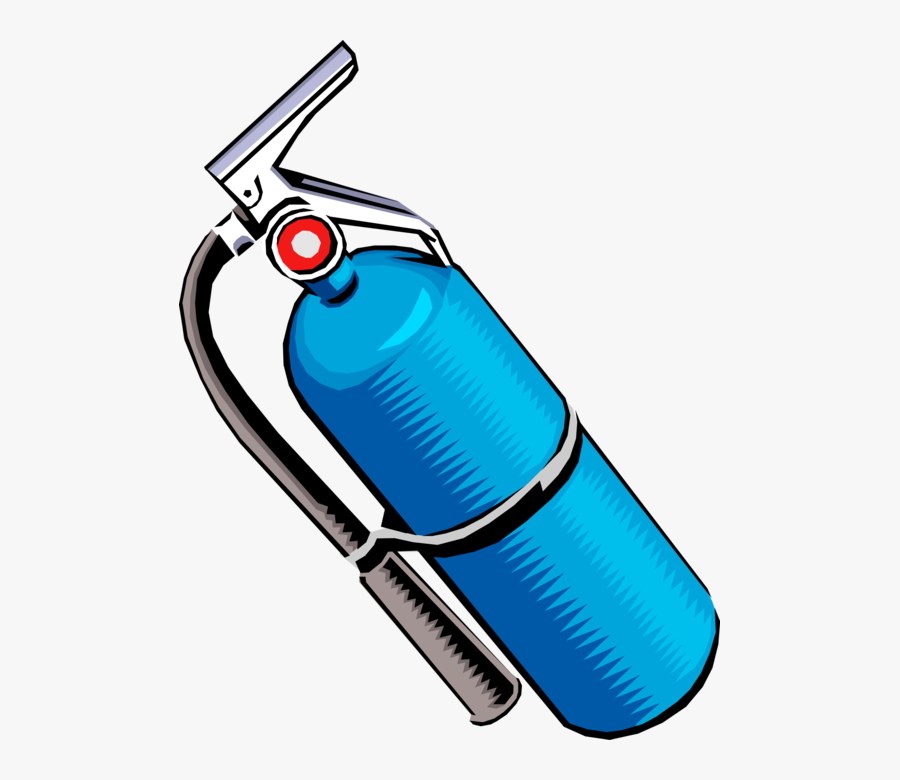Vector Illustration Of Handheld Cylindrical Blue Fire, Transparent Clipart