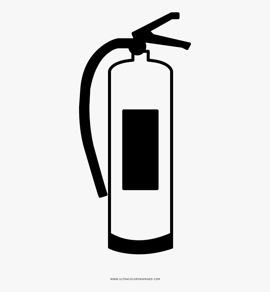 Fire Extinguisher Coloring Page, Transparent Clipart