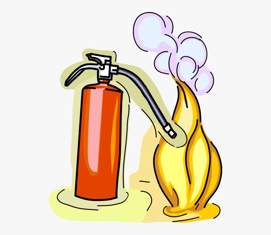 Vector Illustration Of Fire Extinguisher Discharges - Extintor De Incendio Vetor Png, Transparent Clipart