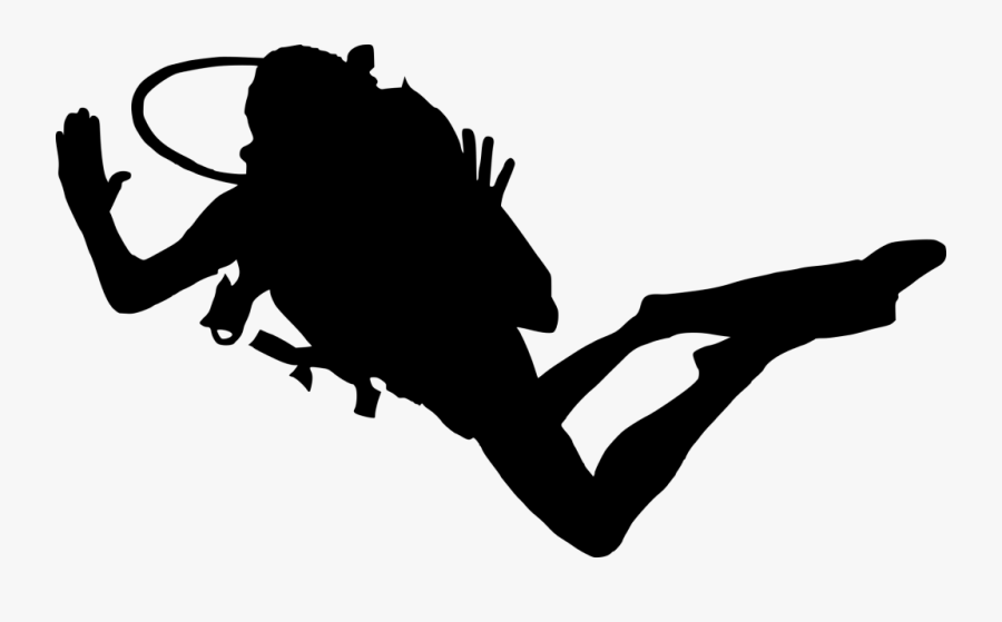 Clip Art Scuba Diver Silhouette Clip Art - Scuba Diving Cliparts Png, Transparent Clipart