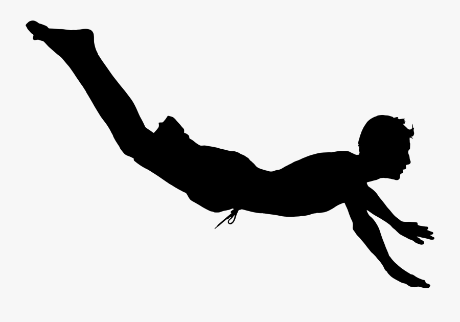 Underwater Diving Silhouette Swimming Scuba Diving - Silhouette People Swimming Png, Transparent Clipart