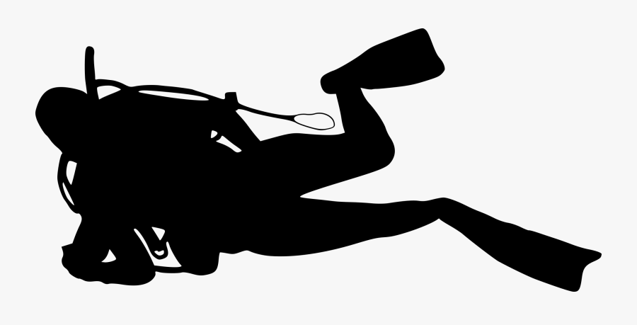 Clip Art Image Free Library - Diver Silhouette Png, Transparent Clipart
