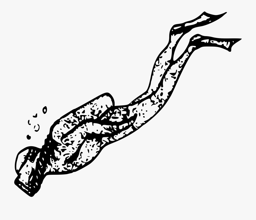 Simple Scuba Diver - Simple Scuba Diver Clipart, Transparent Clipart