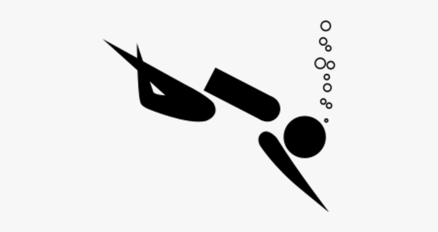 Pictogram Diving, Transparent Clipart