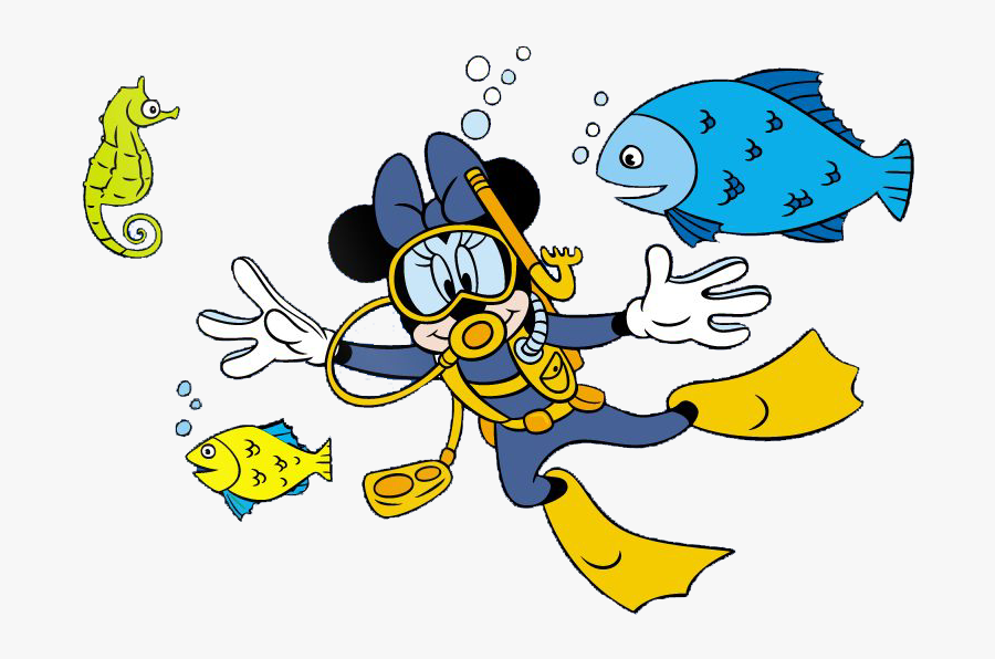 Mickey Goofy Donald Google - Minnie And Mickey Mouse Scuba, Transparent Clipart