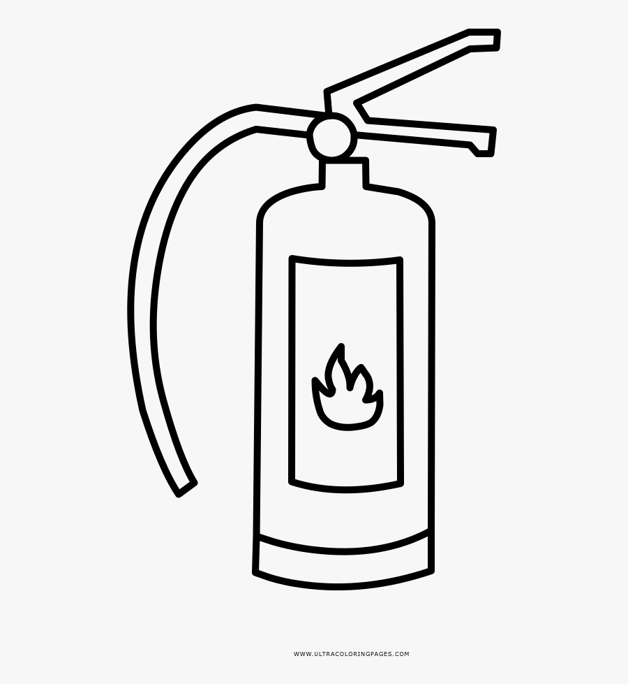 Fire Extinguisher Coloring Page - Extintor Dibujo Para Colorear, Transparent Clipart
