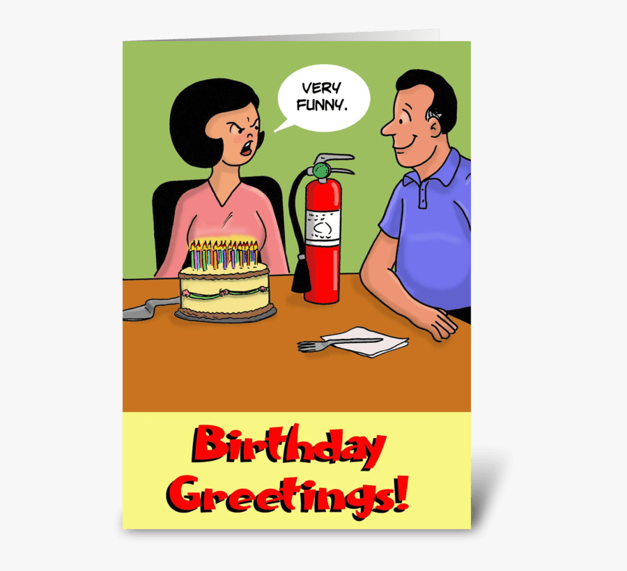 Fire Extinguisher For Candles Greeting Card - Happy Birthday Fire Extinguisher, Transparent Clipart