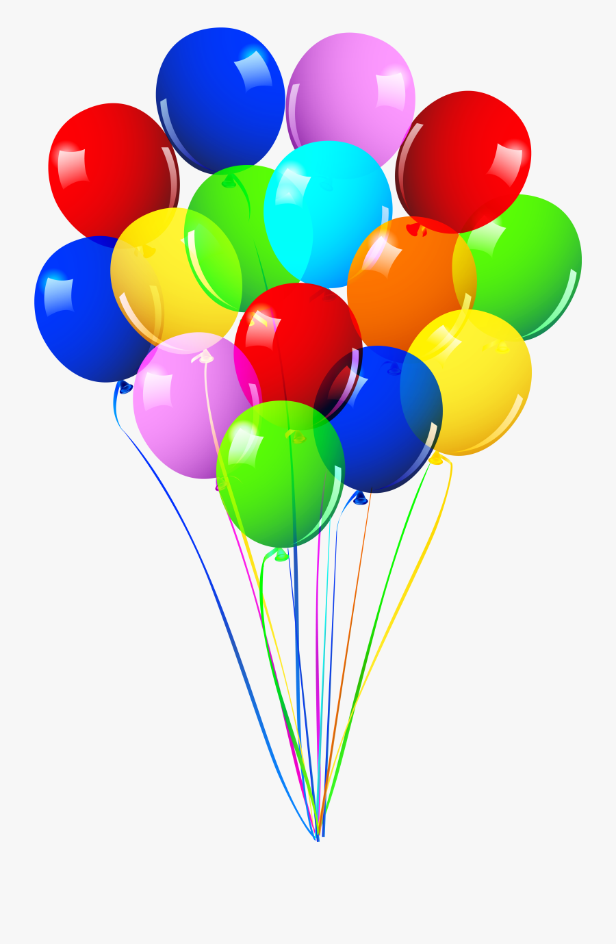 Bunch Clipart Balloons - Happy Birthday Balloons Png, Transparent Clipart
