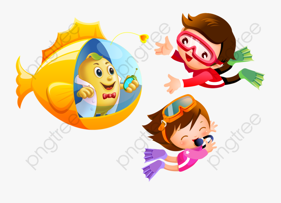 Cartoon Diver - รูป การ์ตูน ดำ น้ำ, Transparent Clipart