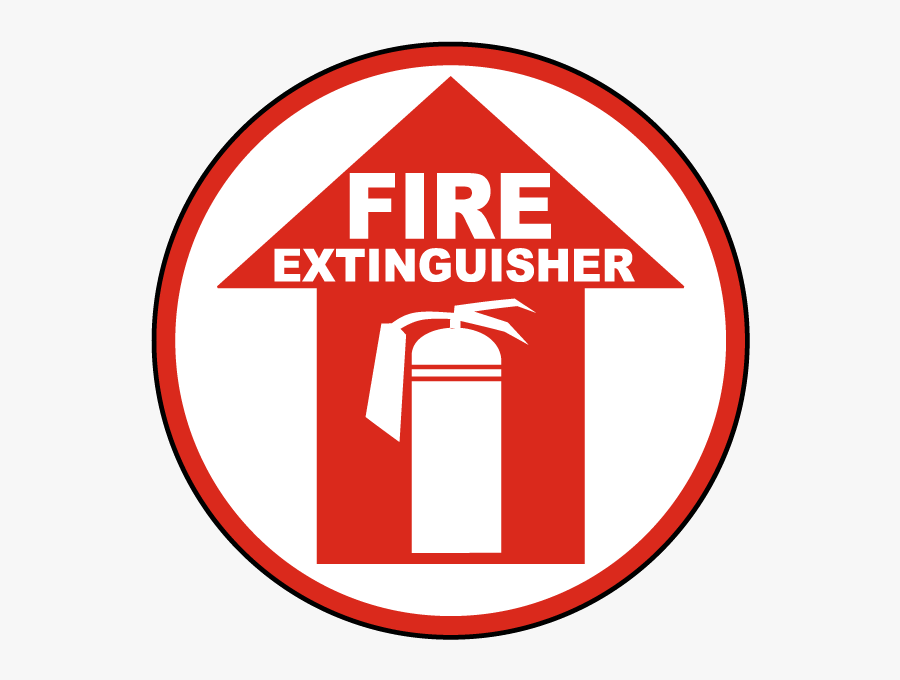 Fire Extinguisher Arrow Stickers, Transparent Clipart
